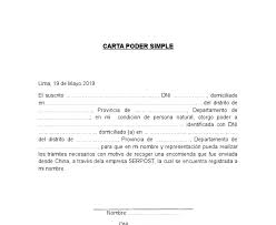 ¡tu documento está ya listo! Modelo De Carta Poder Simple Para Realizar Tramites Peru Lionel Cowan Carta Exemplo