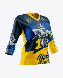 Women S Trail Jersey 3 4 Sleeve In Apparel Mockups On Yellow Images Object Mockups Shirt Mockup Design Mockup Free Free Psd Design