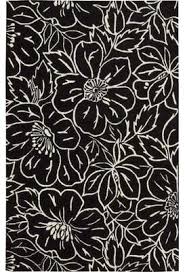 Black And Ivory Area Rug Latitude Run Estela Flower Hand Tufted Wool Black Ivory Area Rug In 2020 Graphic Patterns Surface Pattern Design Japanese Embroidery