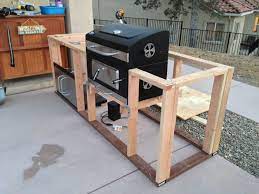 Another Angle Of My Progress On My Next Visit I Ll Be Framing The Other Part Of The Island T Diy Outdoor Kitchen Outdoor Kitchen Plans Outdoor Kitchen Design
