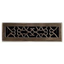 This Antique Brass Finish Solid Brass Floor Register Heat Vent Cover With A Victorian Scroll Design Fits 2 1 4 X 10 X Floor Registers Brass Decor Floor Decor