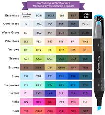 spectrum noir alcohol markers color chart best picture of