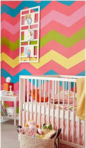 100 Interior Painting Ideas Chevron Wall Baby Girl Room Nursery Design