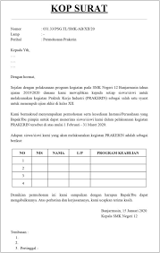 Contoh Surat Magang Surat Mahasiswa Pimpinan