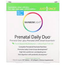 Rainbow Light Prenatal Daily Duo Prenatal One Plus Prenatal Dha Smart Essentials 1 Month Supply 30 Tablets 30 Softgels Iherb