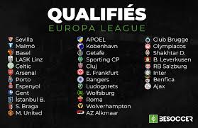 The europa league final between villarreal and manchester united kicks off at 8pm bst on wednesday, may 26, 2021. Les 32 Qualifies Pour Les 16emes De Finale De L Europa League