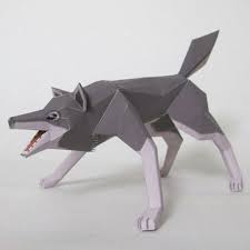 Papercraft Wolf Paper Crafts Paper Animals Papercraft Templates