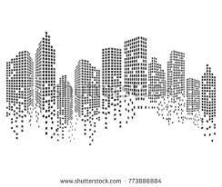 Modern City Skyline City Silhouette Vector Illustration In Flat Design City Illustration Square Drawing City Silhouette