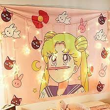 25.59 x 51.18 inches 65 x 130cm bilateral european weaving linenbelby. Amazon Com Sailor Moon Home Decor Tapestry 59x51 Inches 150x130cm Everything Else