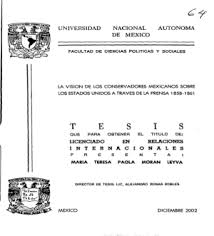 Check spelling or type a new query. La Vision De Los Conservadores Mexicanos Sobre Los Estados Unidos A Traves De La Prensa 1858 1861