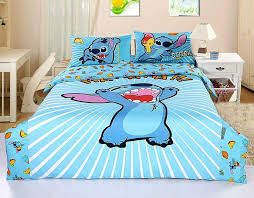 New 2013 Disney Lilo Stitch Bedding Set 4pc Queen Bed Cotton Gift Rare Bedding Set Bedding Sets Lilo And Stitch