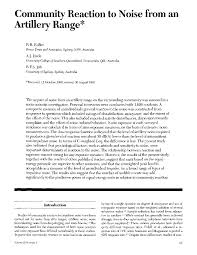 Community Reaction to Noise from an Artillery Range: Ingenta Connect