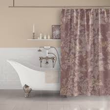 Rose Gold Dusty Pink Botanical Leaf Print Shower Curtain Blue Shower Curtains