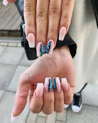 butterfly nails butterfly nail instagram nails cute nails