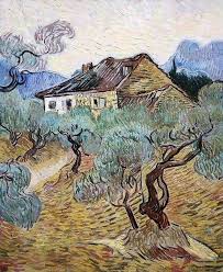 Vincent Van Gogh The White Cottage Among The Olive Trees 1889 Private Collection Vincent Gogh Van Vincent Van Gogh Paintings Vincent Van Gogh Van Gogh Art