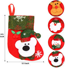 Make the holidays merry & bright with 1000s of festive finds! Buy Aitey Mini Christmas Stockings Set Of 12 Xmas 3d Character Plush Santa Snowman Reindeer Bear Bulk Personalized Stocking Felt Red Xmas Tree Decorations Online In Taiwan B07h5hl1cy