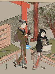 動く浮世絵 給水 gifmagazine 浮世絵 gifアート 近代美術