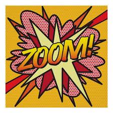 Comic Book Pop Art Zoom Poster Zazzle Com Comic Book Art Style Pop Art Posters Retro Comic