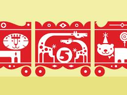 Circus Train Train Illustration Train Cartoon Animal Illustration