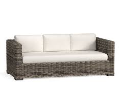 Huntington All Weather Wicker Square Arm Outdoor Sofa Pottery Barn Cushions On Sofa Outdoor Wicker Furniture Outdoor Furniture Cushions