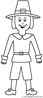 Hundreds of printable coloring sheets, holiday crafts, and activities. Pilgrim Coloring Page Thanksgiving