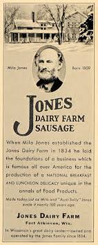 1930 Ad Jones Dairy Farm Sausage Pork Processed Food Fort Atkinson WI