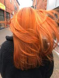 Sunset Orange Warm Hair Color Flame Hair Clip In Ponytail Extensions