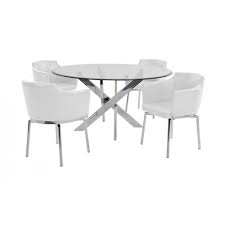Dusty Dining Set In White By Chintaly Imports Casual Dining Set Dining Set Dining Chair Set