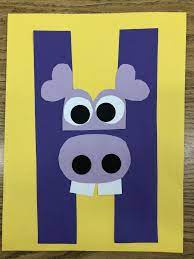 Make learning alphabet letters fun with these super cute and unique top 25 letter h crafts for preschool, prek, toddler, and kindergarten age kids. Letter H For Hippo Craft Preschool Art Activities Preschool Arts And Crafts Alphabet Activities Preschool