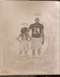 My Drawing Of Kobe And Gigi Rest In Peace Dunking In The Skys Lakers