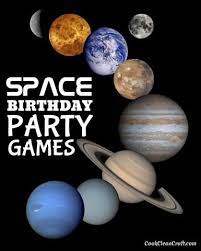 Space Themed Birthday Party Games Cook Clean Craft Space Birthday Party Games Space Birthday Party Space Themed Birthday Party