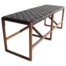 Check spelling or type a new query. Montgomery Woven Leather Bench 48 For Sale At 1stdibs