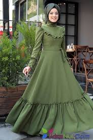Zehrace Yesil Emma Firfirli Elbise Pakaian Wanita Model Baju Wanita Model Pakaian Wanita