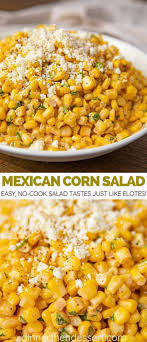 Grilled corn on the cob or bhutta recipe indian style, presented in 10 different ways. Mexican Corn Salad Is An Easy No Cook Side Dish With Corn Mayo Lime Chili Powder Cilantro Amp Cotij Mexican Corn Salad Corn Side Dish Mexican Side Dishes