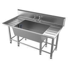 single bowl double drainer stainless