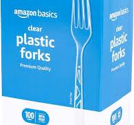 Amazon.com: Amazon Basics Disposable Clear Plastic Forks ...