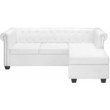 Wohnlandschaft l form porto möbel bestellen sofa bett design ecksofa bangkok moderne eckcouch mit schlaffunktion und bettkasten für wohnzimmer gästezimmer couch l. Chesterfield Sofa In L Form Kunstleder Weiss