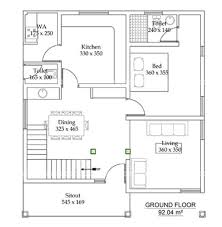 Lot seem to big for 132 square. House Plan House Plan Images 2bhk