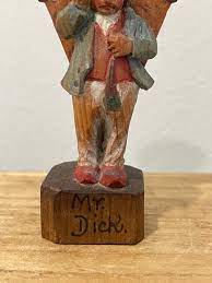 Vtg Anri Wood Carved Figurine Mr. Dick from Charles Dickens David  Copperfield | eBay