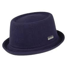 Kangol Wool Mowbray Pork Pie Hat Navy Blue