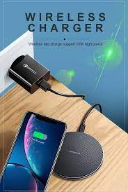 10w Fast Wireless Charger For Iphone X Xr 11 Pro Max Qi Wireless Charger Pad For Promax Wireless Charger Wireless Samsung