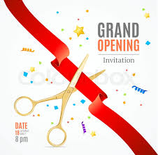 Nice grand opening card design in golden theme vector. Grand Opening Invitation Card On A Stock Vector Colourbox