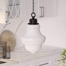 Annie White Milk Glass Pendant Light