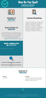 Correct Spelling For Endeavor Infographic Spellchecker Net