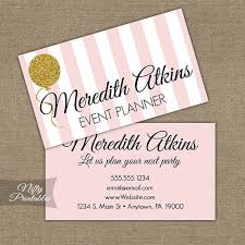 This template is an example of a wedding event planner business card. Pink Gold Glitter Business Cards Printable By Niftyprintables 15 00 Party Planner Business Cards Party Planner Business Party Planning Business