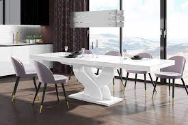 Design esstisch tisch he 555 weiß schwarz hochglanz ausziehbar 160 bis 260 cm 899 kostenlose lieferung. Design Esstisch Tisch Heb 111 Weiss Hochglanz Ausziehbar 160 Bis 256 Cm Design Impex