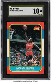 Michael jordan's fame and prodigy results in an increasingly valuable card. Michael Jordan 1986 Fleer Rookie Card Sells For Record Price Sports Collectors Digest