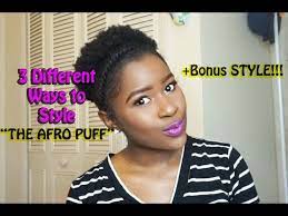 A bob with side bangs is a classic style that will always be flattering! How To Style Short 4c Natural Hair Into A Afro Puff 3 Styles Mona B Youtube