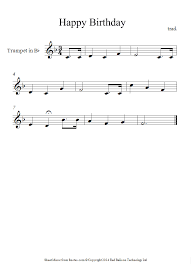 Happy Birthday Sheet Music For Trumpet Clarinet Music Clarinet Sheet Music Saxophone Sheet Music