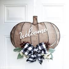 Make this amazing diy dollar store wreath to make your front door looking amazing. Pumpkin Wreath Dollar Tree Diy Simple Made Pretty 2021